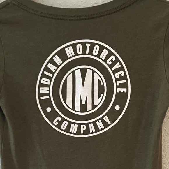 Indian Motorcycle T-Shirt, Green, Sz Small - Picture 4 of 5